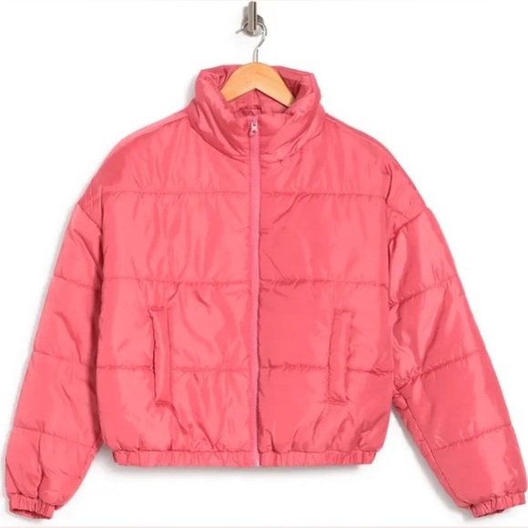 ABOUND Coral Puffer Bomber Jacket Coat - Picture 3 of 7